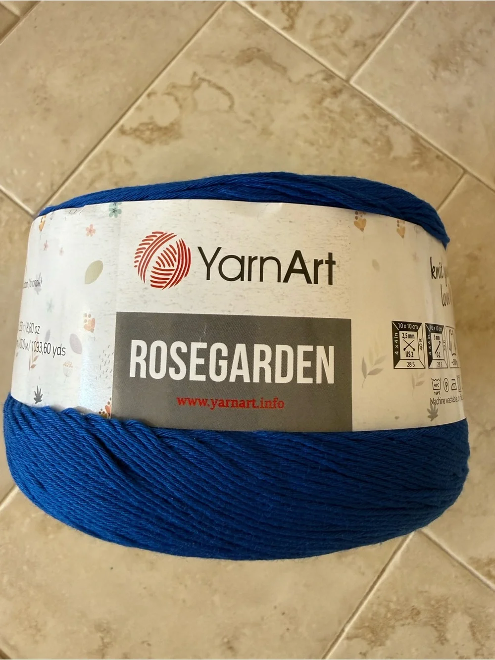 Yarn Art Rosegarden Soft Royal Blue/Green/Yellow Cotton Yarn